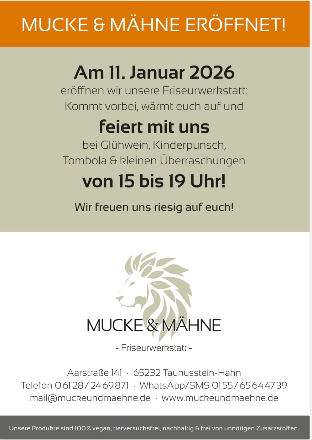 MUCKE & MÄHNE Flyer