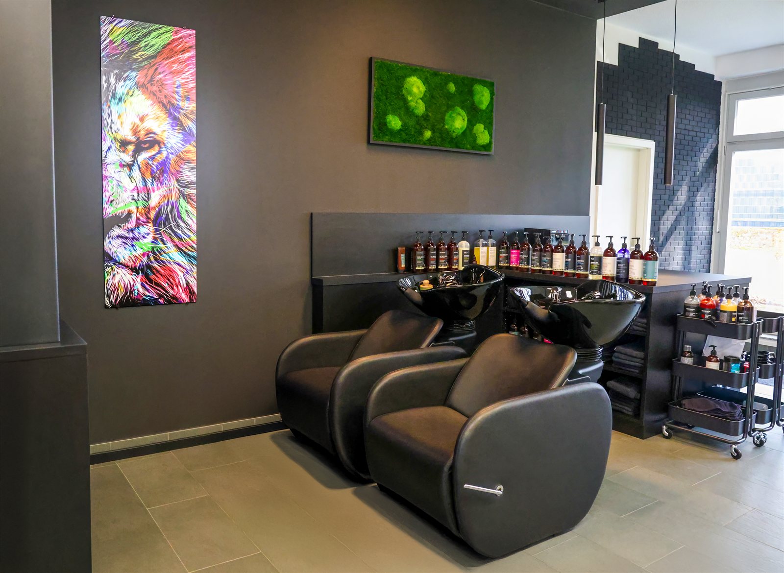 Waschbereich des Salons